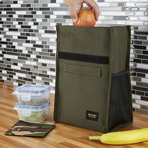 2nd Childhood Insulated Lunch Bag for Men, Durable & Reusable, Green