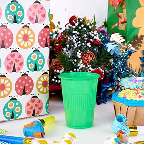Lilymicky 500 Pack 7 oz Disposable Plastic Cup in 5 colors, Great for Party