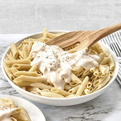 Tovolo Slotted Wooden Spoon, Olivewood Kitchen Utensil for Cooking & Serving, Natural Wood Spoodle with Comfortable Grip, Heat-Resistant Nonstick Safe, Durable Stirring Tool