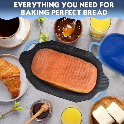 Dutch Oven, 2.5QT Bread Pans with Silicone Liner for Bread Baking