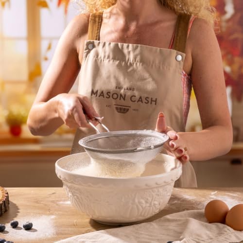 Mason Cash In the Pumpkin Patch S24 Mixing Bowl, Cream, Stoneware, 2.15 Qt, Embossed Pumpkin Design (Cream)