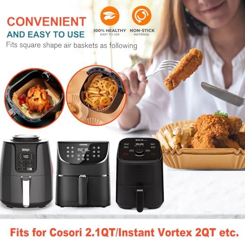 Small Air Fryer Liners, 2 2.1 2.6 3qt Mini Air Fryer Liners