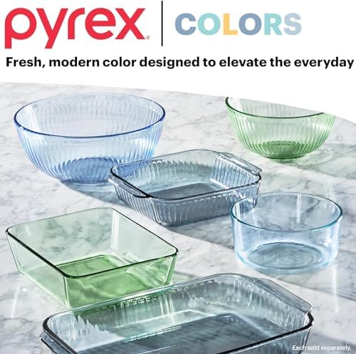 Pyrex Colors Tinted 12-Piece Small/Medium/Large Food Storage Container Set