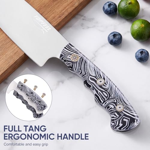 Topfeel 3-Piece Kitchen Knife Set, 5Cr15MoV High Carbon Stainless Steel