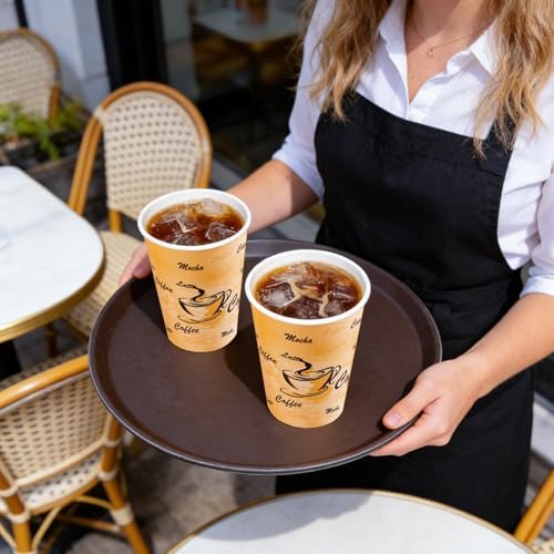 Lamosi 500 Pack 12 oz Coffee Cups, Disposable Paper Cups No Lids