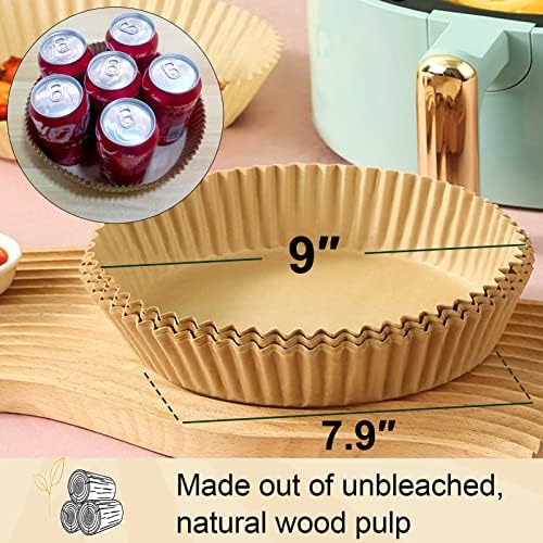 Air Fryer Liners Disposable for Ninja Power XL Gourmia-9 Inch Round