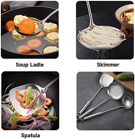 Wok Utensils for Carbon Steel Stainless Steel Wok Spatula Wok Tools