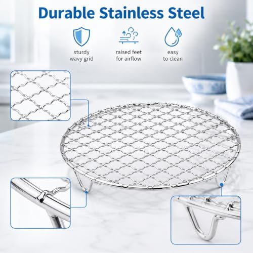 6 Inch Small Cooling Rack For Cooking,Baking,Steaming,BBQ