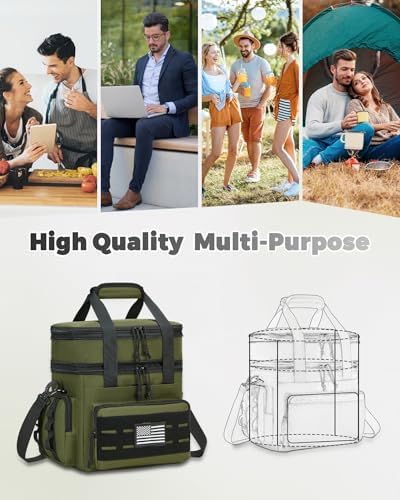 holuxer Lunch Bag & Lunch Box for Men - Tactical Large Soft