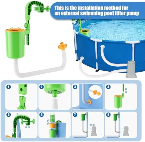 Pool Skimmer Baskets for Small Above Ground Pools, Above Ground Pool Skimmer Wall Mount, Pool Accessories for Trapping Leaves, Hair, Particles, and Floating Debris (Wall-Hung Style)
