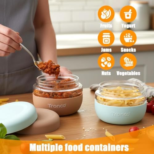Tronco 32 oz Glass Food Storage & Lunch Bowl Containers with Airtight Lids