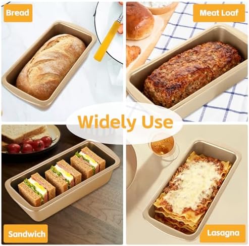 AKOLAFE 8 Pack Small Loaf Pans Nonstick 7.7x3.7 Banana Bread Pans for Homemade Bread Loaf Pan for Baking Bread Tin Metal Sourdough Bread Baking Pan Mini Sandwich Loaf Bread Pans Meatloaf Pan for Cake