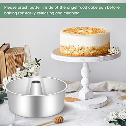 TeamFar 10inch Angel Food Cake Pan, Stainless Steel Cake Pan with Tube