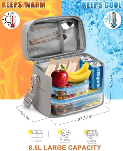 Capolo Lunch Bag for Women Men Insulated Lunch Tote Leakproof Lunchbox Bags