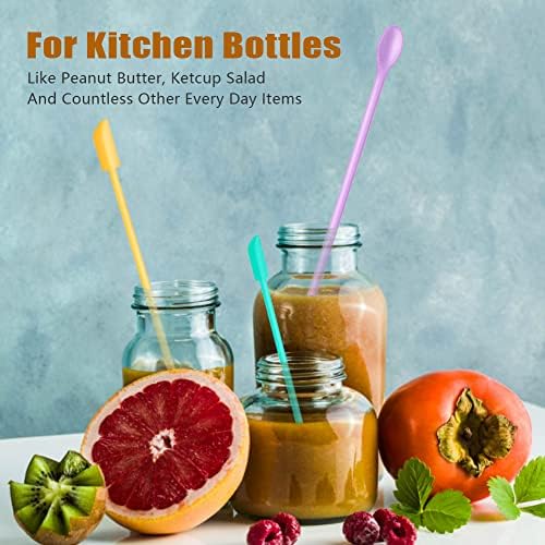 Silicone Spatula Set 6Pcs, Mini Jar Scraper for Makeup & Food