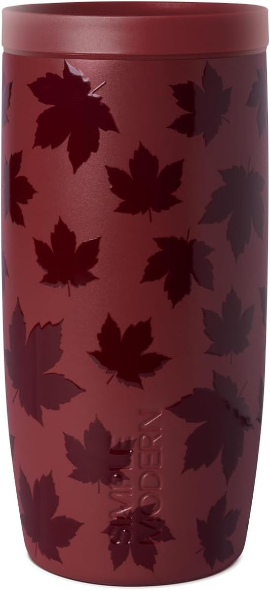 Simple Modern Halloween Signature Voyager | 16oz Travel Coffee Mug Tumbler with 360° Lid | Gifts for Women Men | Ceramic-Lined Insulated Stainless Steel Cold Brew Iced Coffee Cup | Autumn Maple