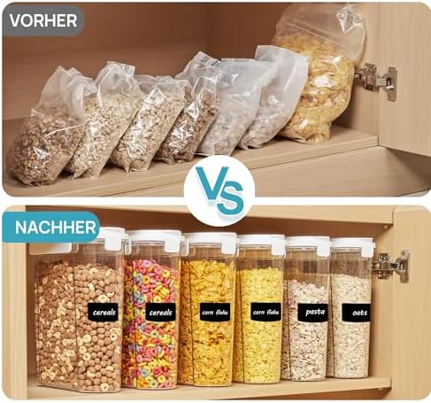 Vtopmart Cereal Containers Set, 3 PCS, 135.2oz/4L