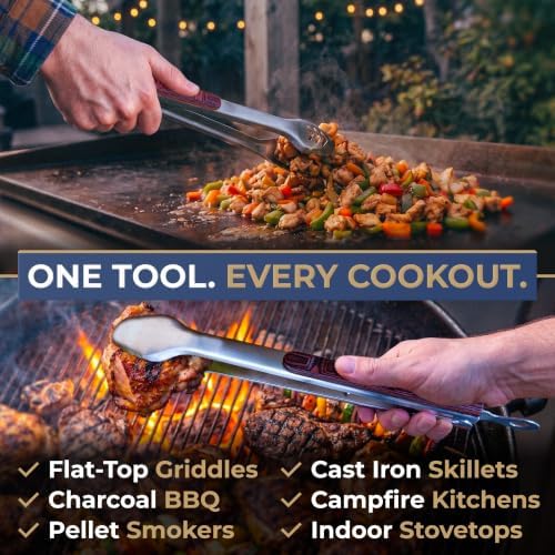 17-Inch Metal Tongs for Grilling - Kitchen Tongs for Cooking