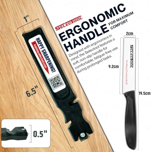 SELECTOOL Three Amigos 3 - Pack Knife & Tool Sharpeners with Training Knife | Keep One in the Kitchen, Workshop & Outdoors | Sharpens Knives, Scissors, Axes & More | Made in USA