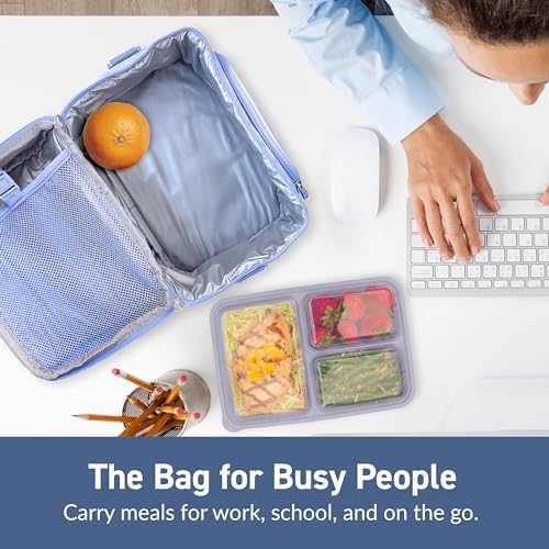 Bentgo Deluxe Insulated Lunch Bag with Adjustable Strap & Outer Pocket