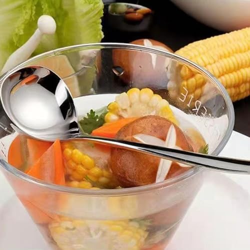 4 Pcs Small Ladle Sauce Ladle SUS 304 Stainless Steel Small Serving Ladles Gravy Soup Spoon Ladles 8-Inch (Silver)