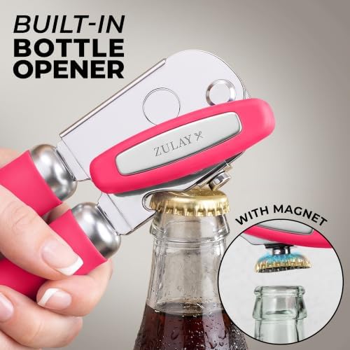 Zulay Kitchen Stainless Steel Swing Open Manual Can Opener Comfortable Grip