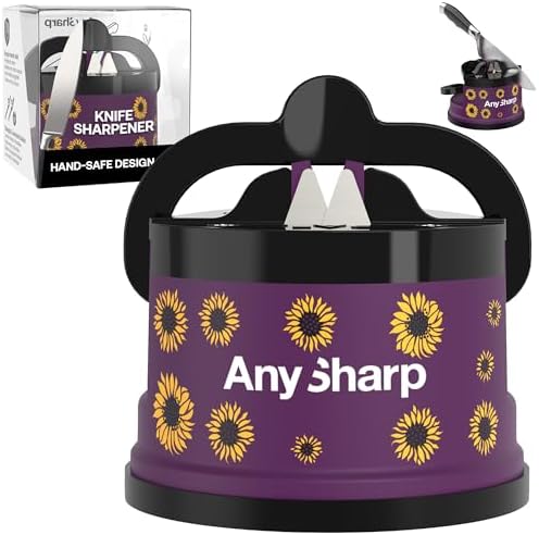 AnySharp – Editions – Easy to Use, Hands Free Knife Sharpener - Sunflower