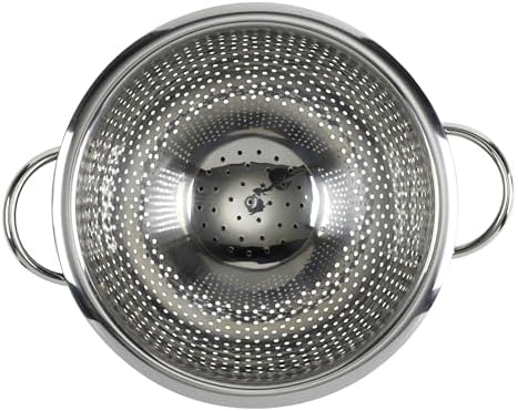 GoodCook Colander Premium Stainless Steel Construction with Handles and Elevated Pedestal Foot, 5-Quart, Black, 5qt capacity Colander (Pack of 12)