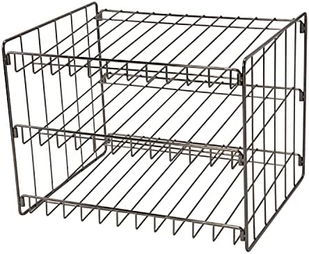 Kitchen Details 3 Tier Can Organizer | Canned Food Storage Rack | Kitchen Cabinet and Pantry Organization | Holds 36 Cans | Space Saving | Onyx