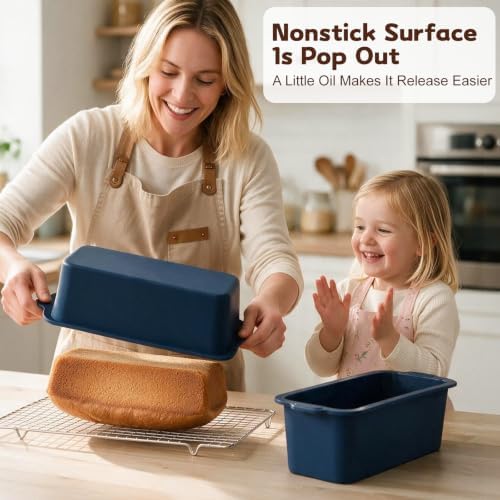 Silicone Long Bread Loaf Pan: 12x4.2x4.5 Inch Homemade Sandwich Baking Mold