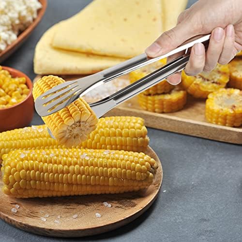 Serving Tongs Kitchen Tongs,Buffet Tongs, Stainless Steel Food Tong Serving Tong,small tongs 6 Pack (12 Inch)
