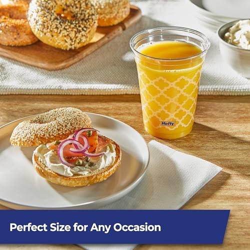 Hefty Party Perfect Clear Plastic Cups, 18oz, 20ct