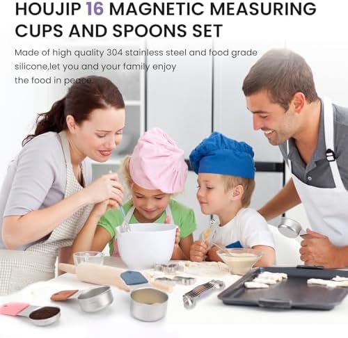 Magnetic Measuring Cups and Spoons Set-Heavy Duty 304 Stainless Steel