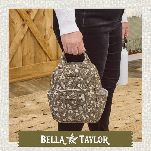 Bella Taylor Lunch Tote, Quilted Lunch Bag, Woodland Floral