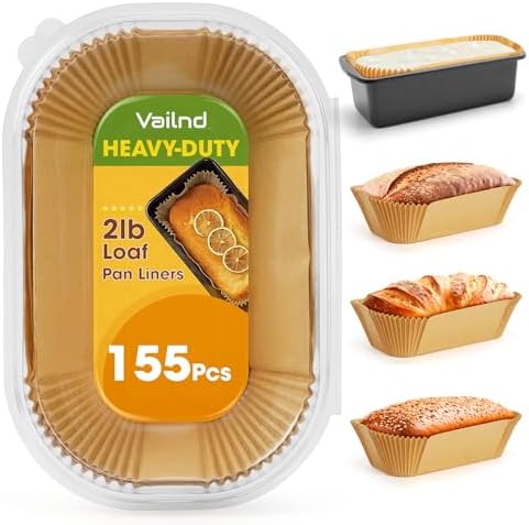 Loaf Pan Liners, 155Pcs Non-Stick Parchment Paper for Baking Bread 9x5 Inch