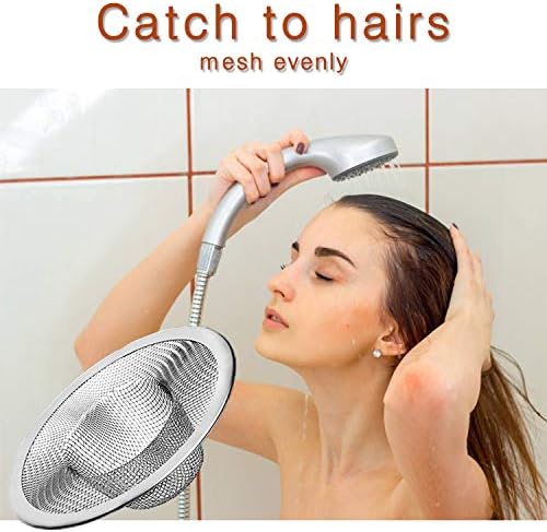 2pcs Heavy Duty Stainless Steel Slop Basket Filter Trap, 4.41" Top / 2.44" Mesh Metal Sink Strainer,Perfect for Kitchen Sink/Bathroom Bathtub Wash Basin Floor Drain Balcony Drain Hole,Utility…