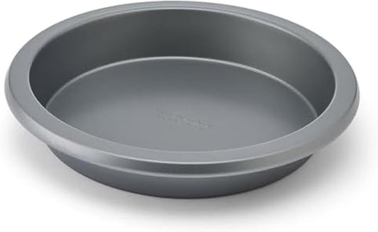KitchenAid Nonstick Swiss Engineered Aluminized Steel Round Cake Pan, Dishwasher Safe, Contour Silver, 10 Inch