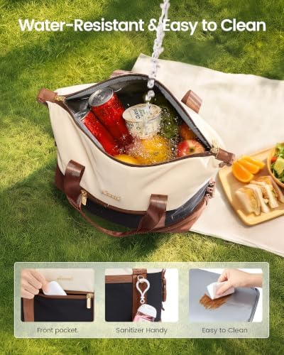 LOVEVOOK Insulated Lunch Box for Women Men, Expandable Leakproof Tote