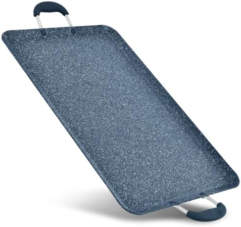 NutriChef Double Burner Griddle | Flat Top Griddle for Stove Top