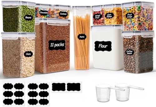 ComSaf Airtight Food Storage Containers with Lids 7size 11Pack, Stackable