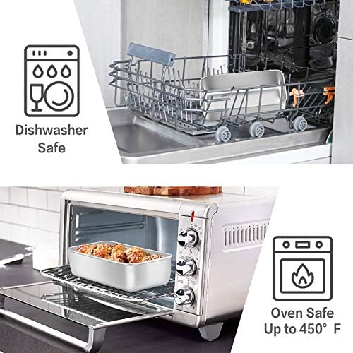 E-far Loaf Pan for Baking Bread, 9 x 5 Inch Stainless Steel Bread Pan, 3PCS