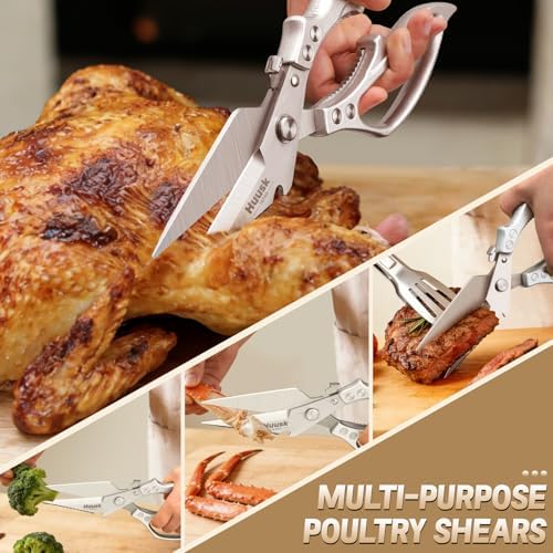 Huusk Kitchen Scissors for Food - Multifunction Poultry Shears Heavy Duty
