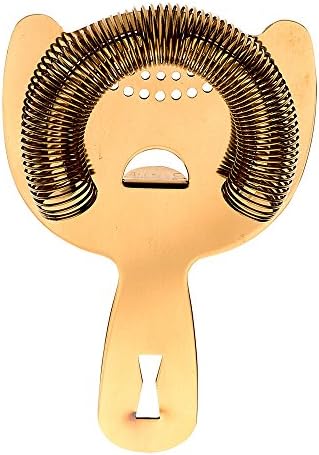 Barfly Heavy Duty Spring Bar Strainer, Gold Plated