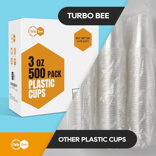 3oz Disposable Plastic Cups 500 Pack,Small Mouthwash Cups, Bulk Sample Tumblers for Home, School, Office, Parties, or Commercial Use