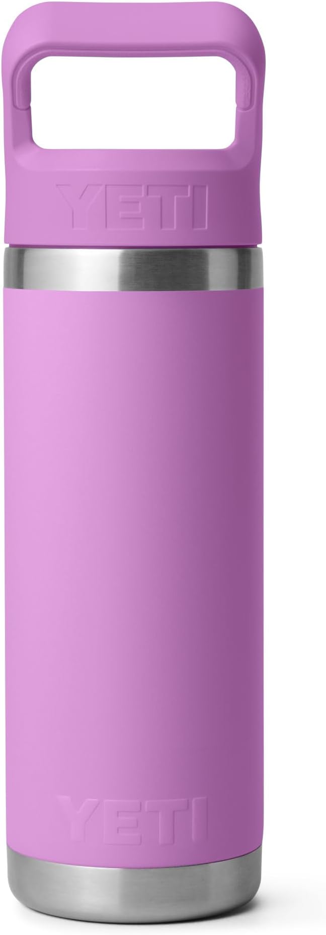 YETI Rambler 18 oz Bottle, Vacuum Insulated, Stainless Steel with Color Matching Straw Cap, Desert Bloom