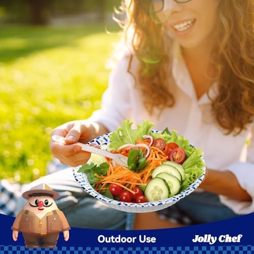 JOLLY CHEF Paper Bowls 20 oz 200 Count Large Disposable Bowls Bulk