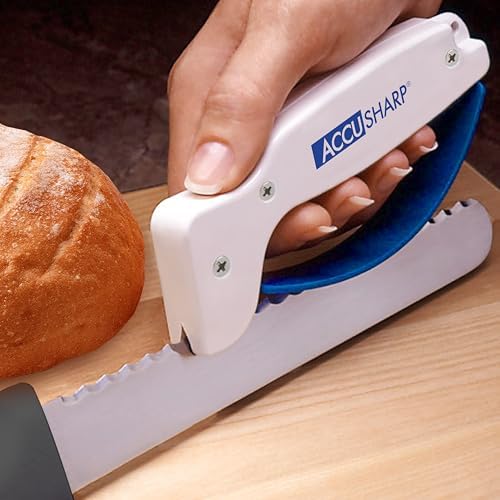 AccuSharp Hand-Held Carbide Blade Sharpener & ShearSharp Scissor Sharpener, Restores and Hones Straight & Serrated Knives, Revives the Edge of General Purpose Scissors