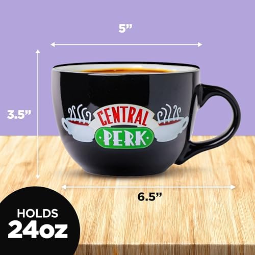 Silver Buffalo FRIENDS Central Perk, Ceramic Soup Mug, 24oz