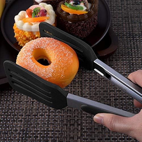 3 PCS Stainless Steel & Silicone Cooking Tongs Set (7", 9", 12")