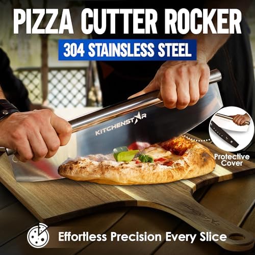 16-Inch Pizza Stone Set for Oven and Grill with Peel, Cutter and Brush
